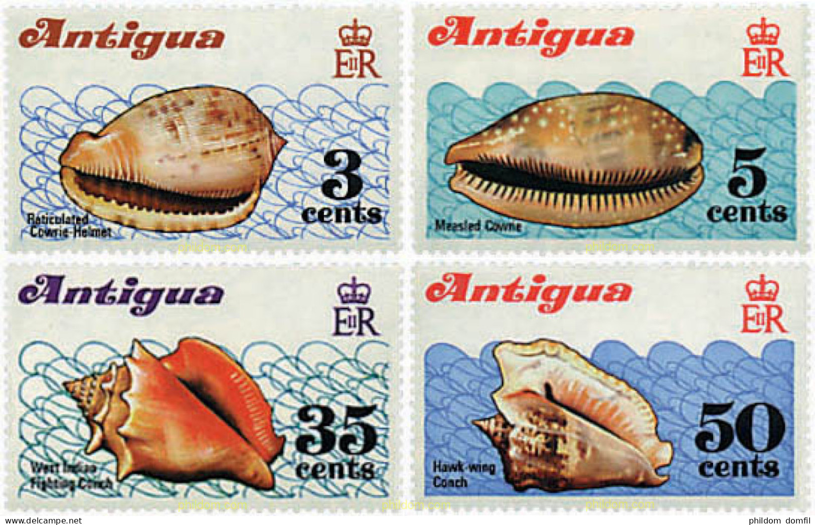 33657 MNH ANTIGUA 1972 CONCHAS - Autres & Non Classés