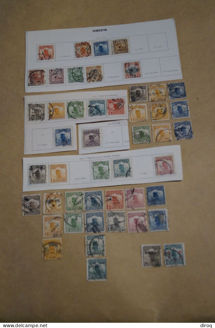 Chine,Chines,lot De 48 Timbres Oblitérés,1913 - 1923,certains Avec Surcharges, Pour Collection,collector - 1912-1949 Republiek