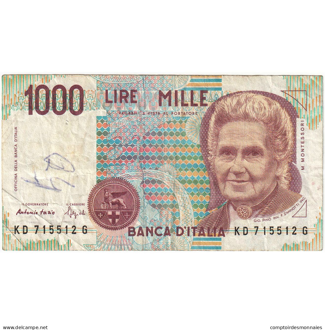 Billet, Italie, 1000 Lire, D.1990, KM:114b, TB+ - 1000 Liras