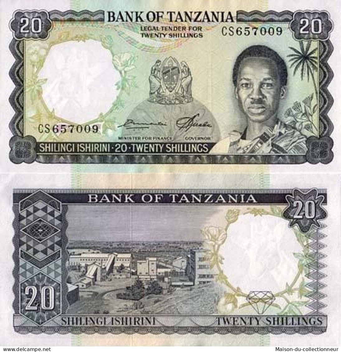 Billets Collection Tanzanie Pk N°  3 - 20 Shilings - Tansania