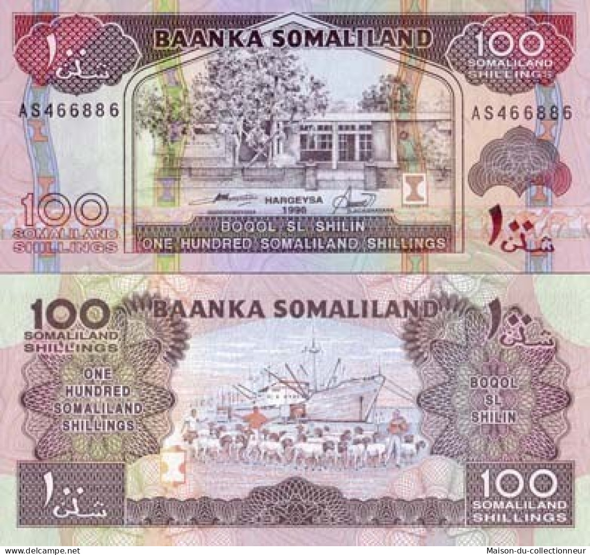 Billets Collection Somaliland Pk N°  5 - 100 Shillings - Somalie