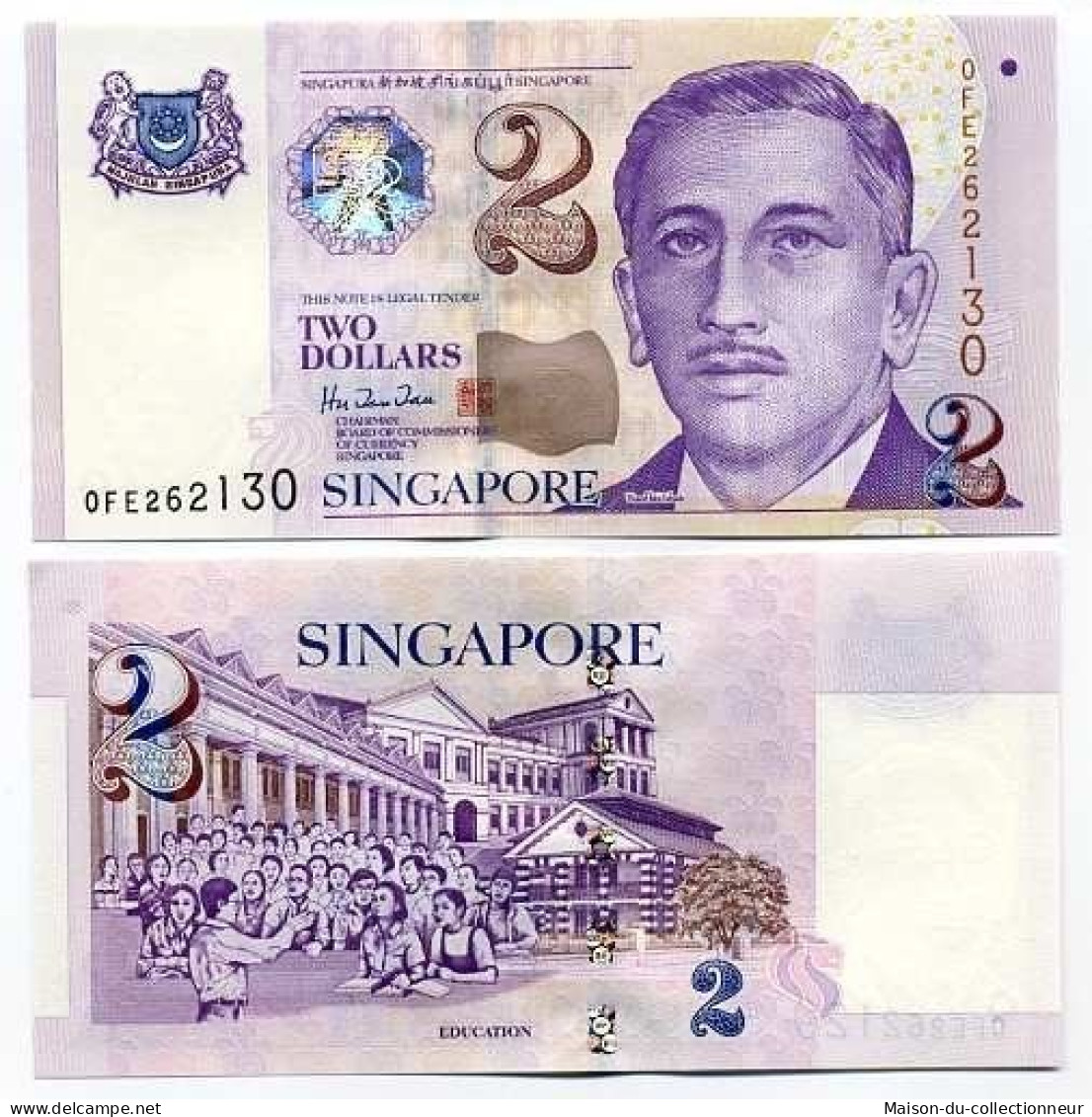 Billet De Collection Singapour Pk N° 38 - 2 Dollar - Singapur