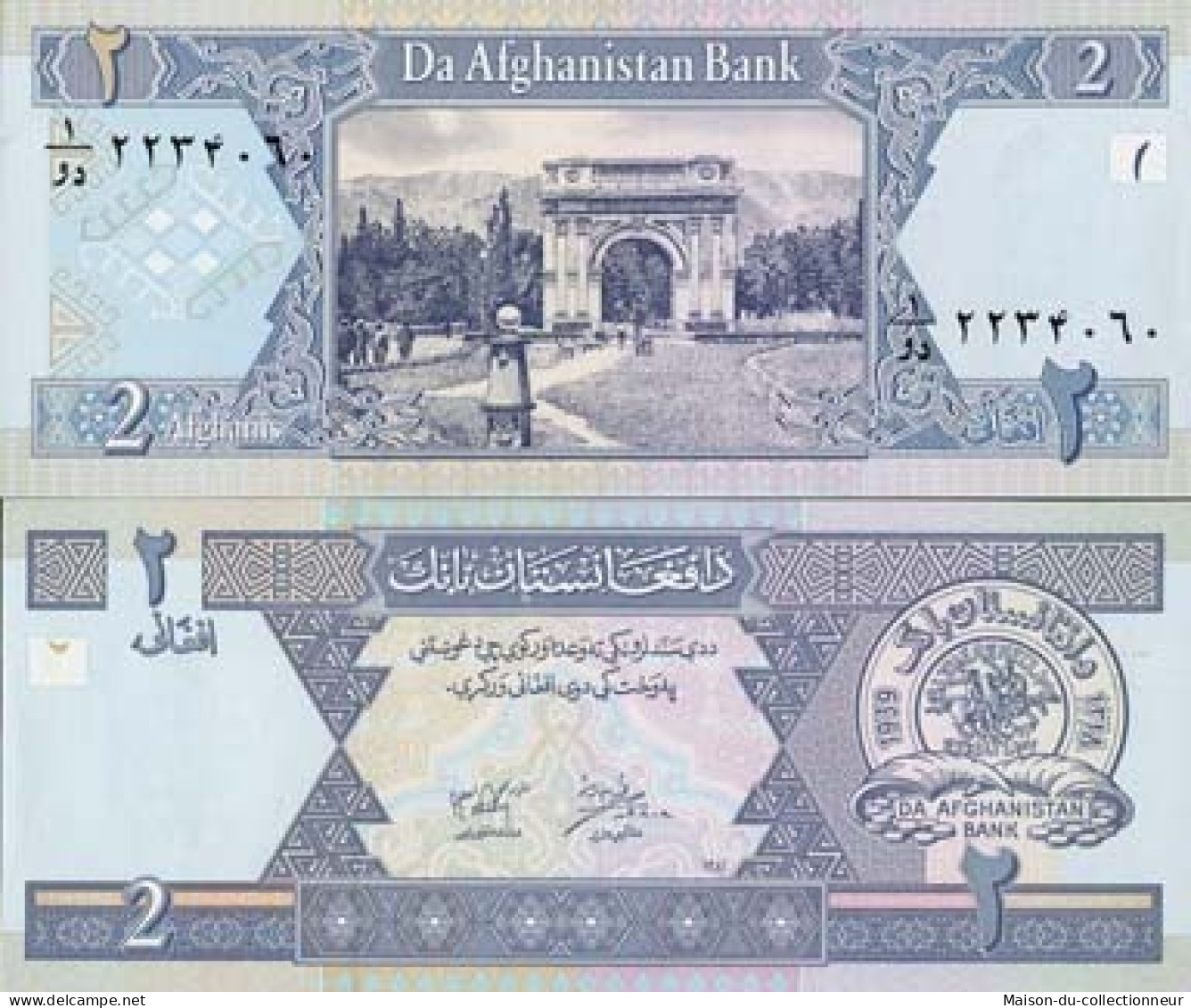 Billet De Collection Afghanistan Pk N° 65 - 2 Afghanis - Afghanistan