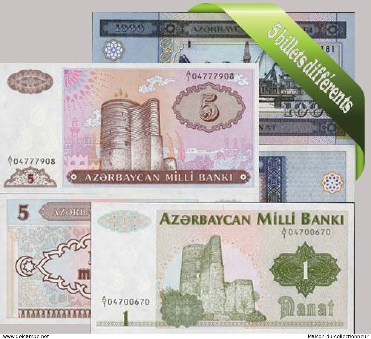 Azerbaidjan - Collection De 5 Billets De Banque Tous Différents. - Azerbaïjan