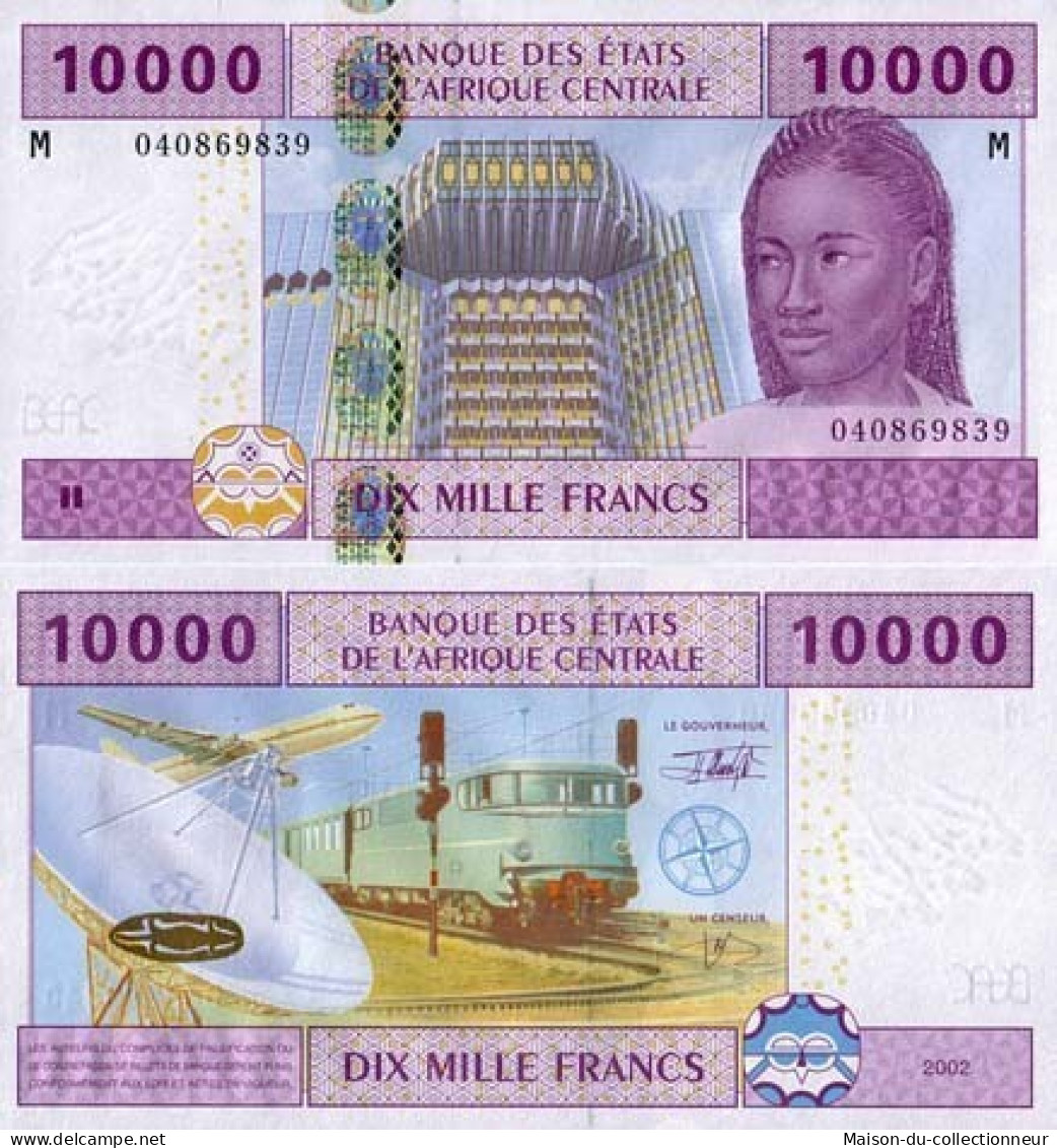 Billets Banque Afrique Centrale Centrafrique Pk N° 310 - 10000 Francs - Centrafricaine (République)