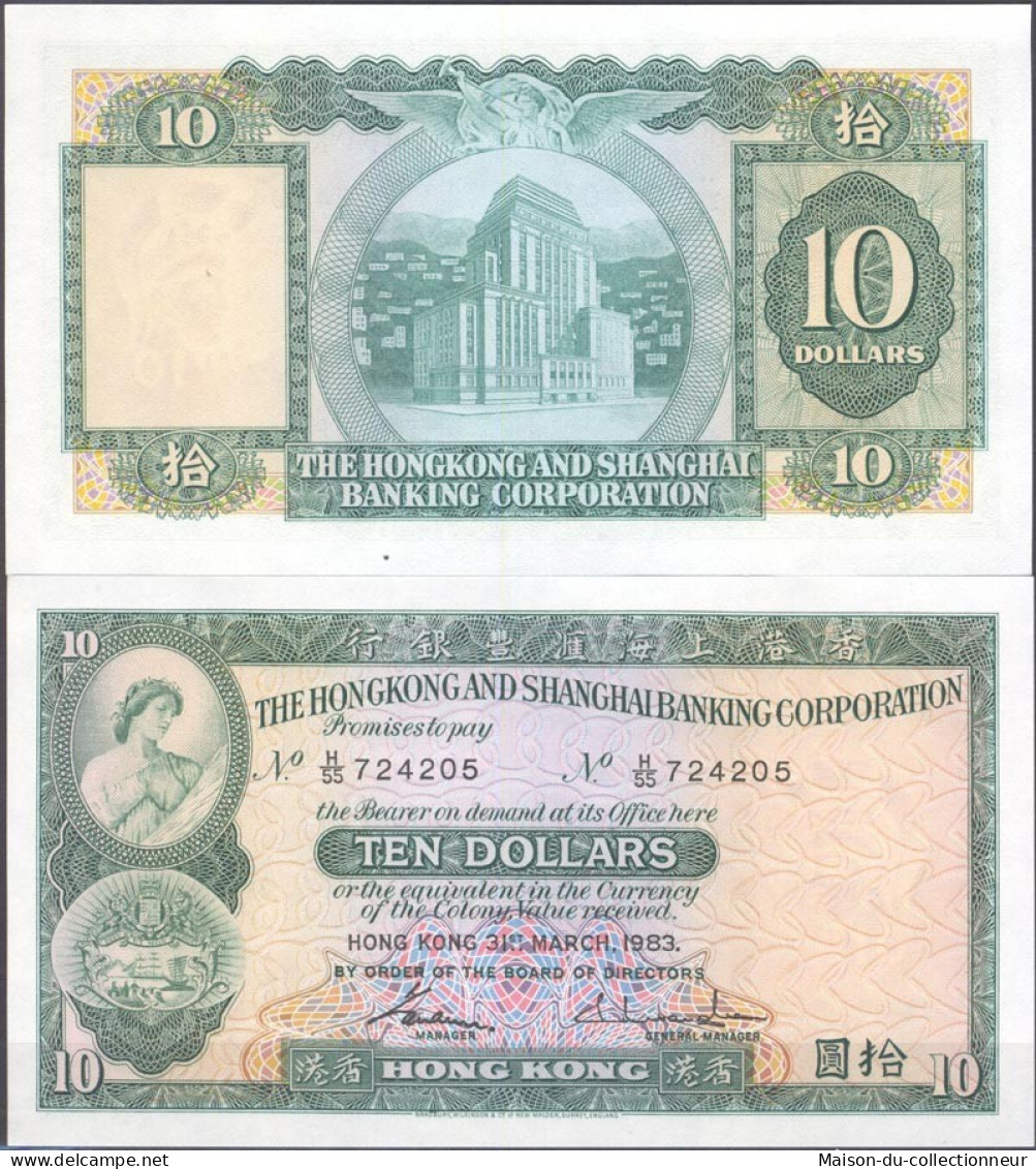 Hong Kong - Pk N° 182J - Billet De Banque De 10 Dollars - Hongkong