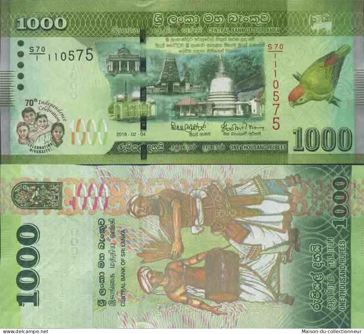 Billet De Banque Collection Sri Lanka - PK N° 999 - 1 000 Rupees - Sri Lanka