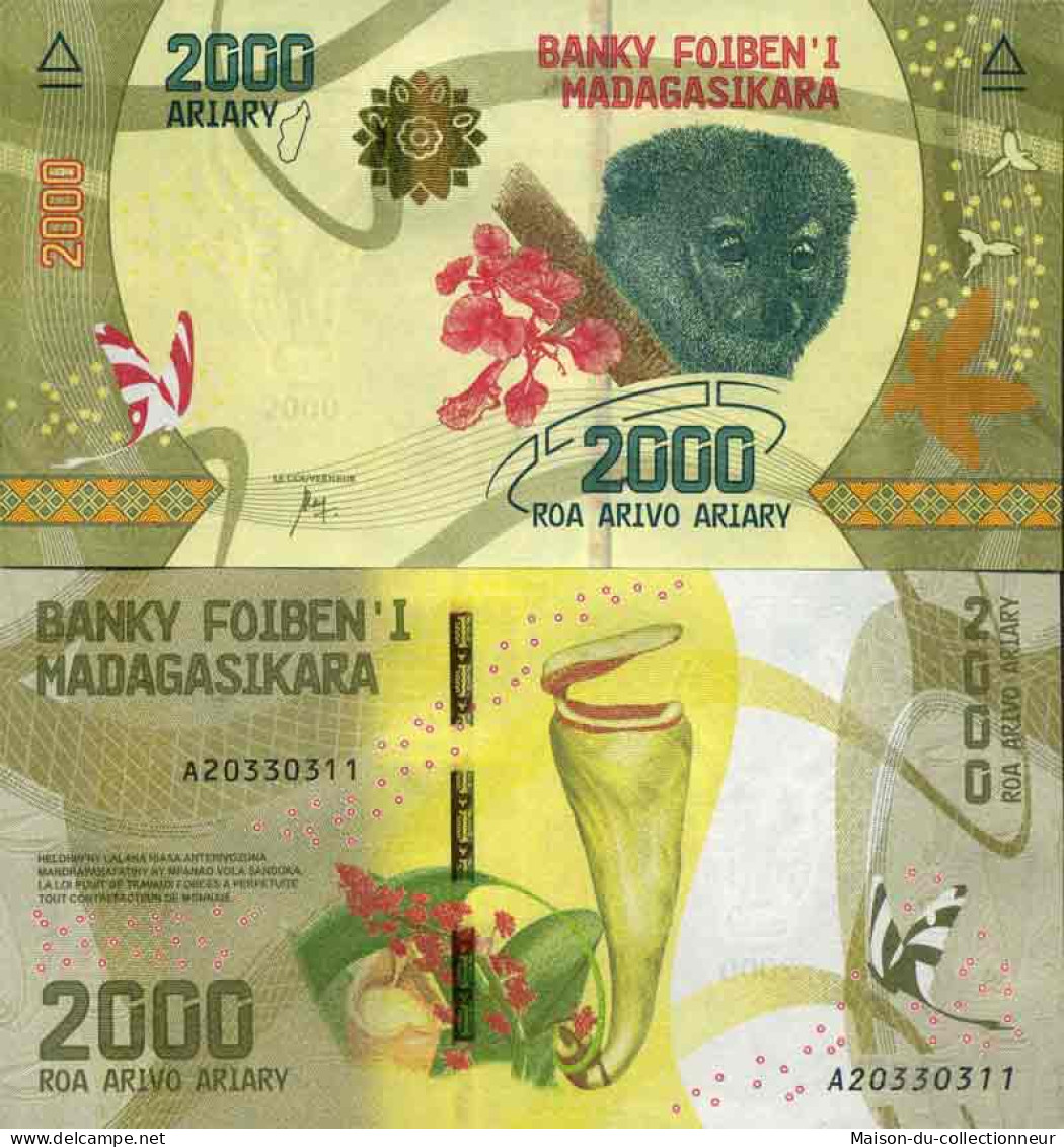 Billet De Banque Collection Madagascar - PK N° 101 - 2 000 Francs - Madagascar