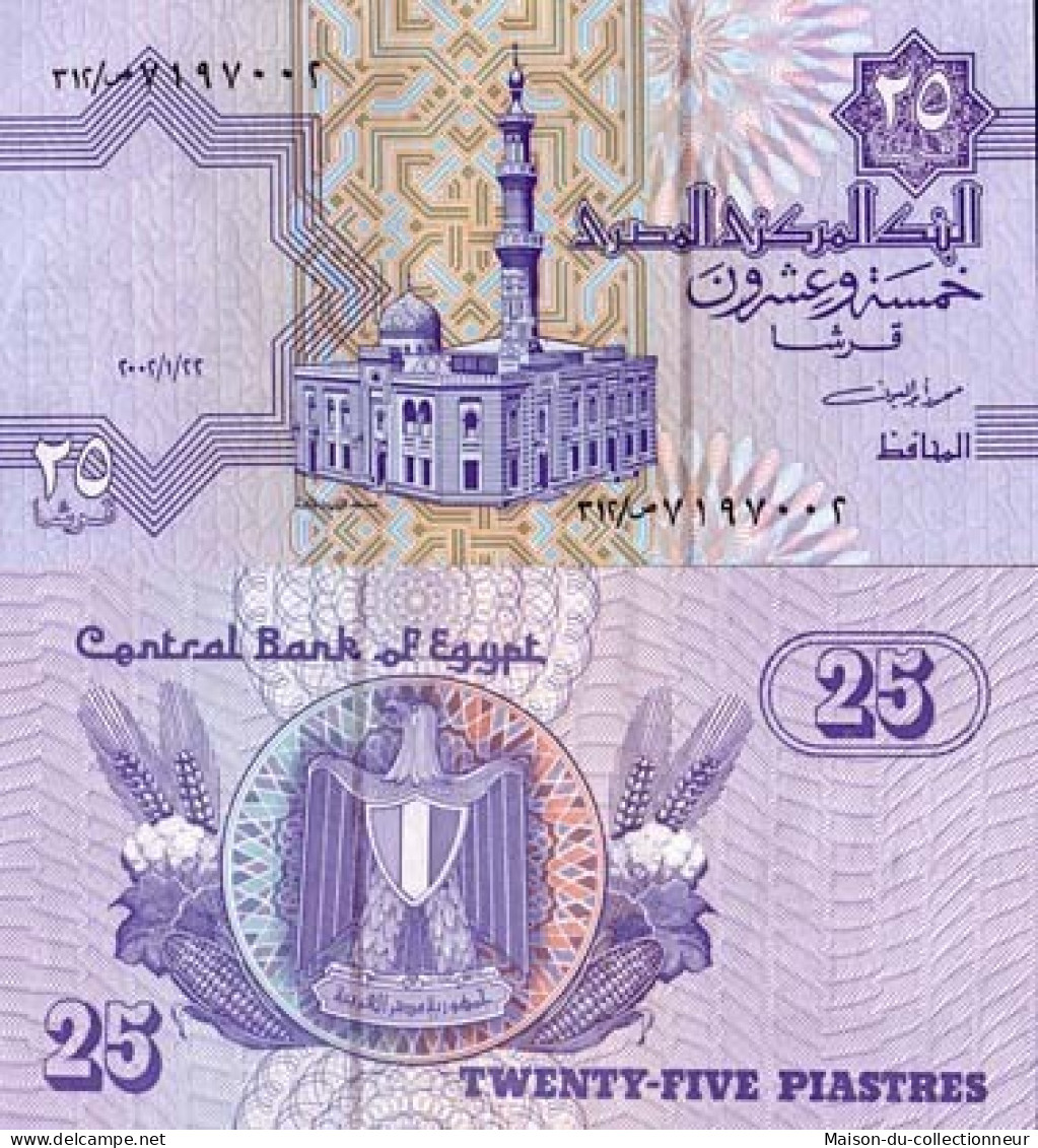 Billet De Banque Egypte Pk N° 57 - 25 Piastres - Egipto