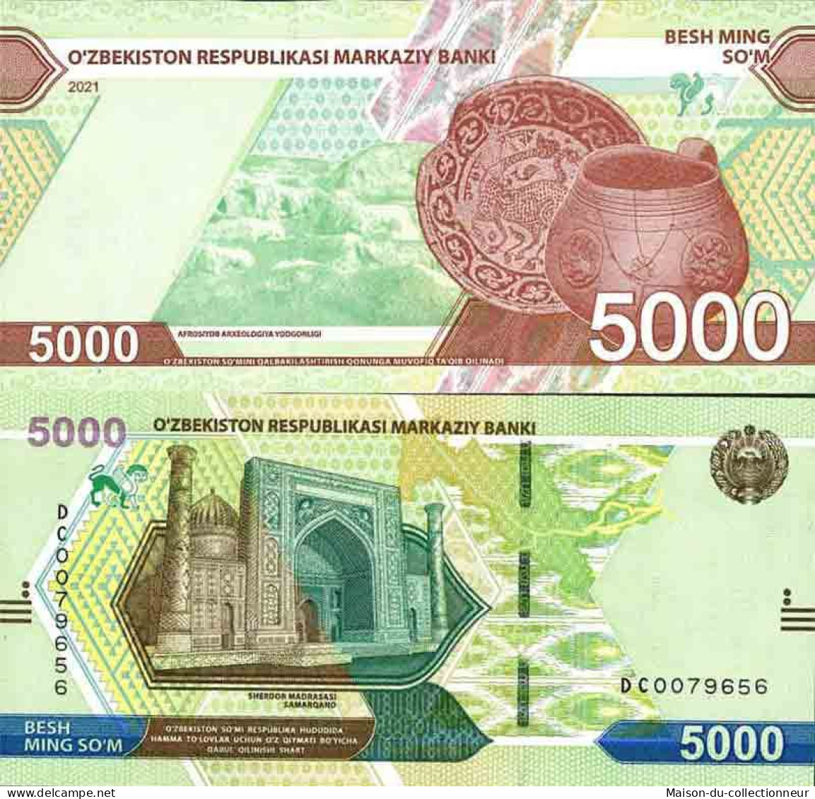 Billet De Banque Collection Ouzbékistan - W N° 88 - 5 000 Sum - Usbekistan