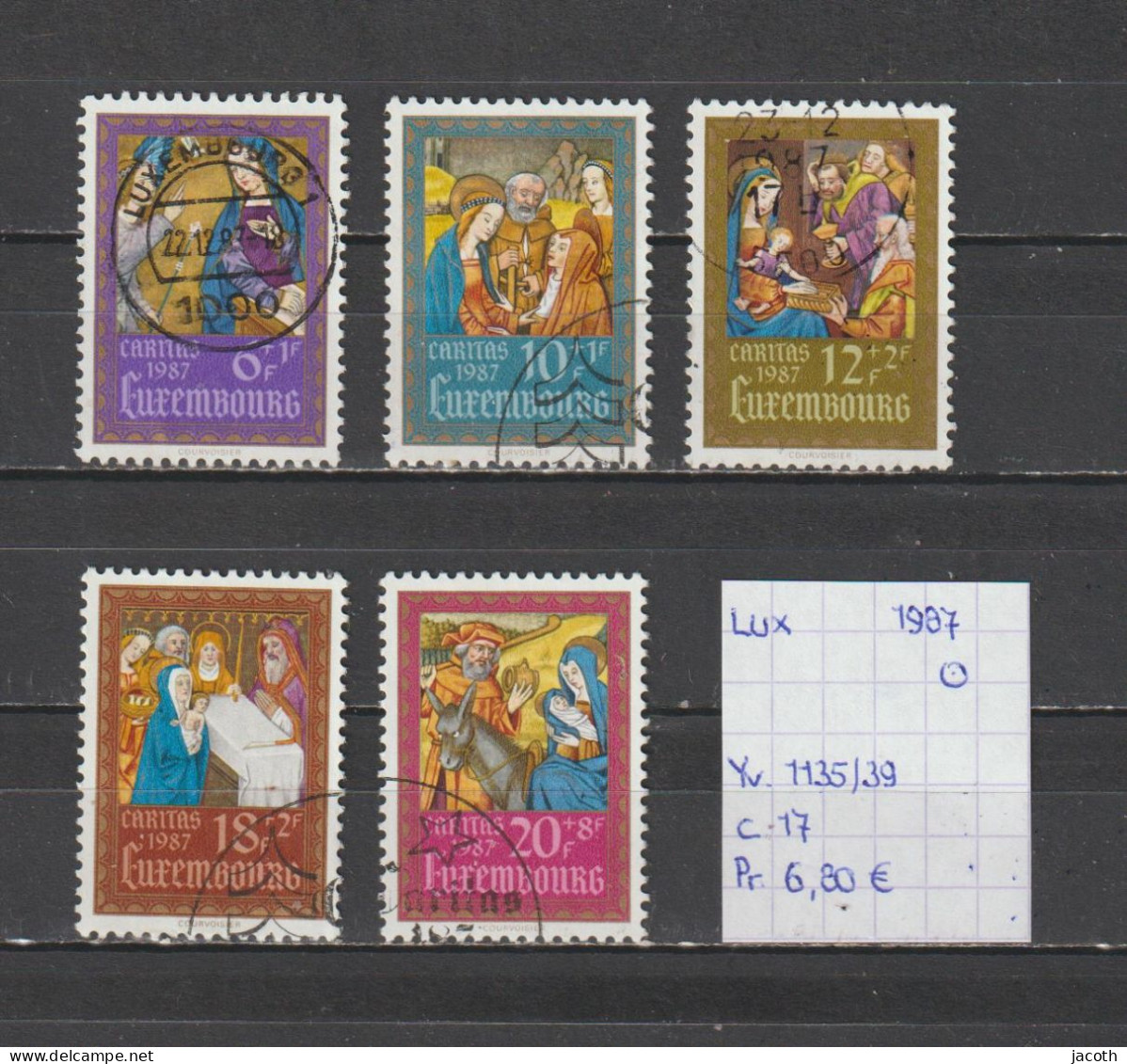 (TJ) Luxembourg 1987 - YT 1135/39 (gest./obl./used) - Usati