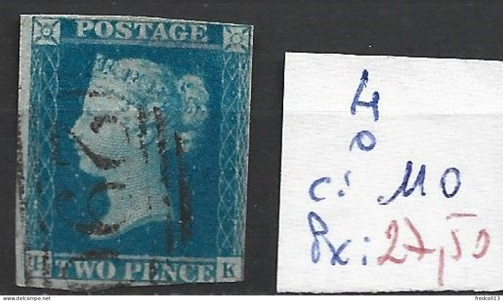 GRANDE-BRETAGNE 4 Oblitéré Côte 110 € - Used Stamps