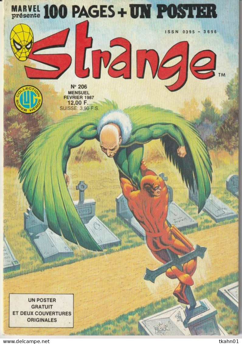 STRANGE N° 206 " LUG " DE 1987  BE/TBE  SANS POSTER - Strange