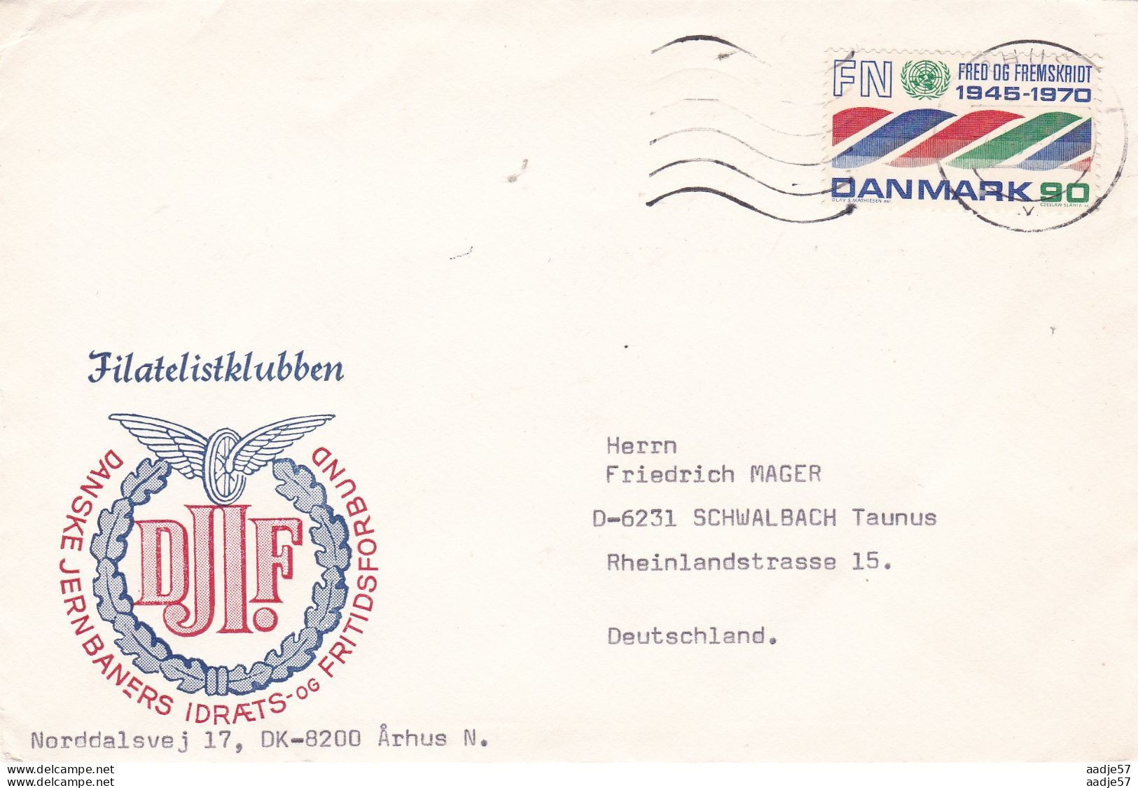 Dänemark DENMARK Danske Jernbaners Filatelistenclub 1970 - Storia Postale