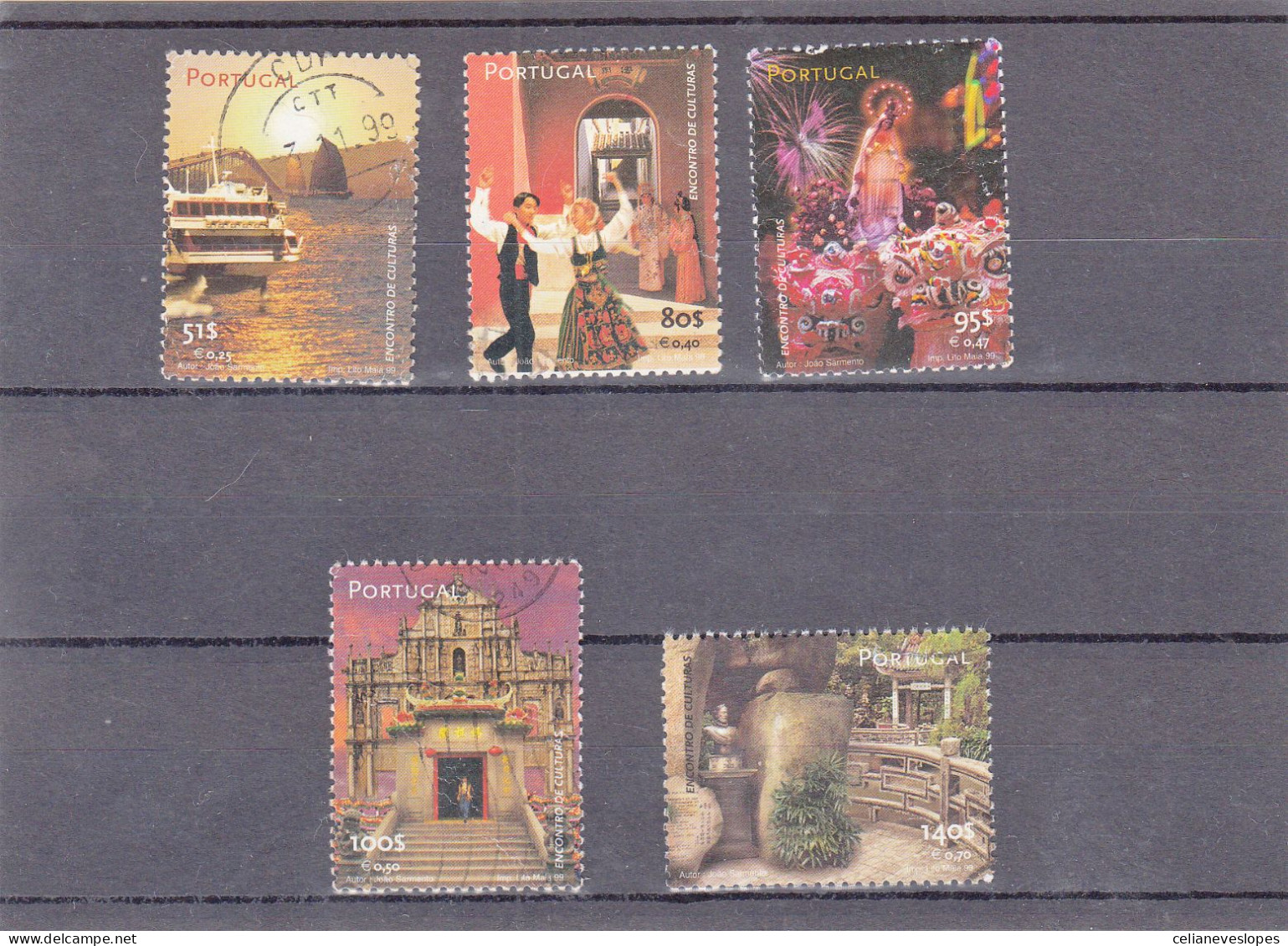 Portugal, (04), Encontro De Culturas, 1999, Mundifil Nº 2586 A 2590 Used - Gebraucht