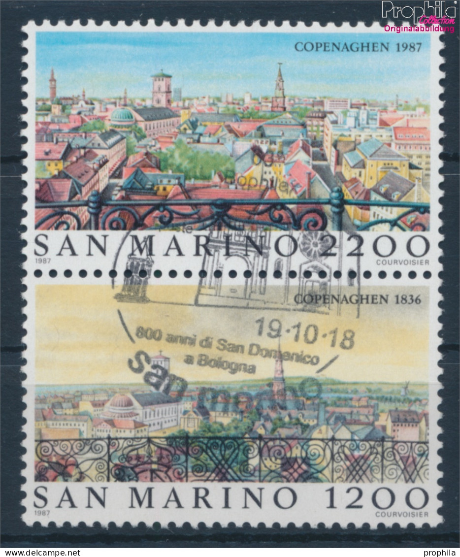 San Marino 1375-1376 Paar (kompl.Ausg.) Gestempelt 1987 Weltstädte - Kopenhagen (10310459 - Gebraucht
