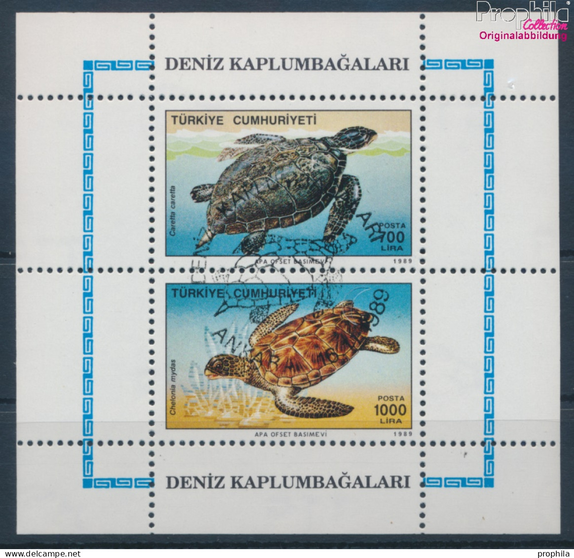 Türkei Block28 (kompl.Ausg.) Gestempelt 1989 Meeresschildkröten (10309571 - Used Stamps