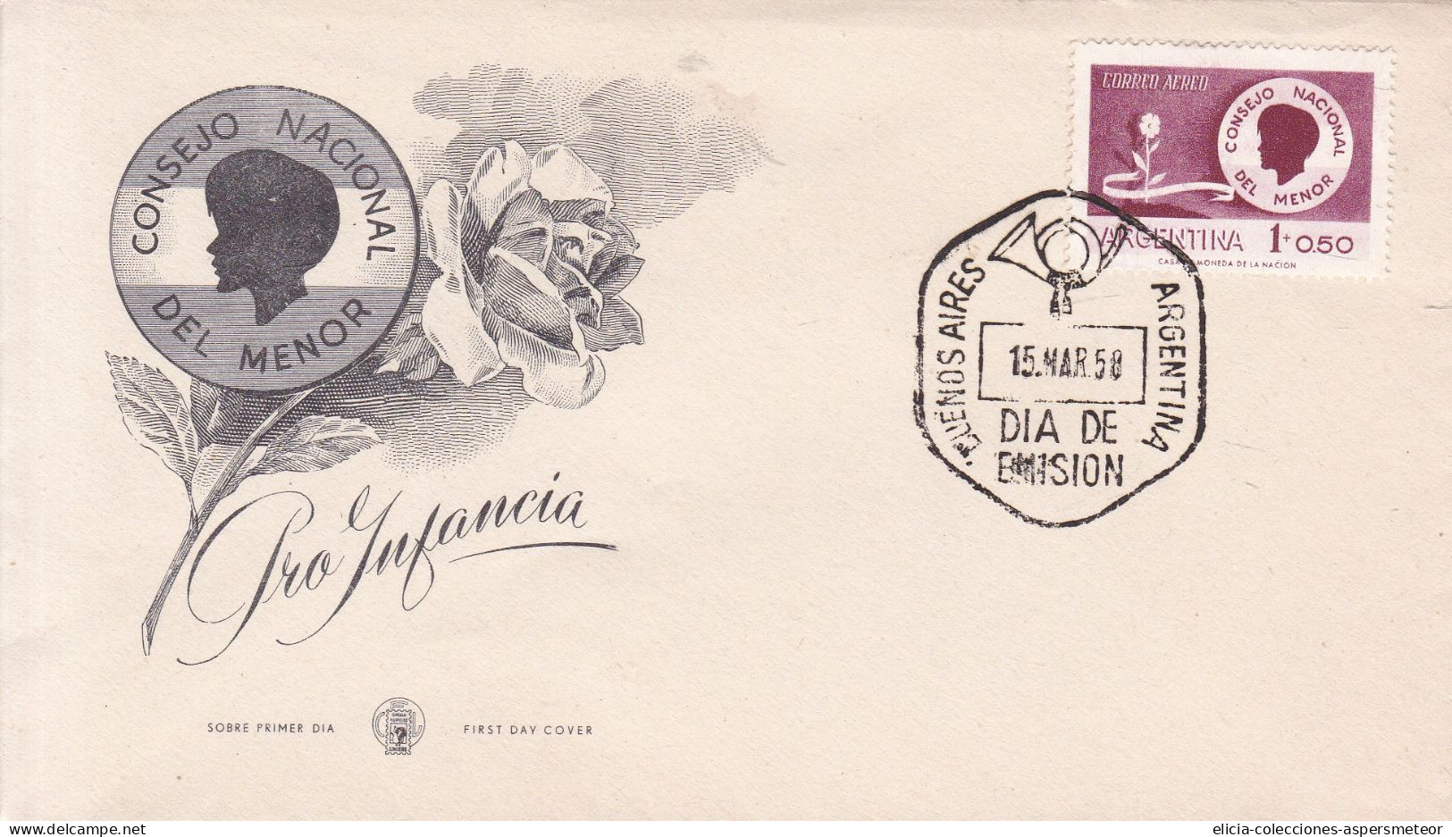 Argentina - 1958 - FDC - National Council For Minors - Caja 30 - FDC