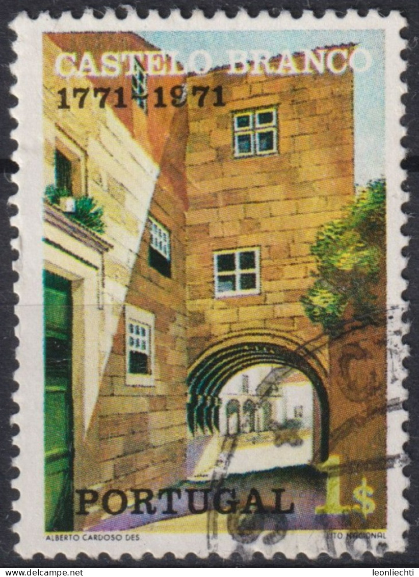 1971 Portugal ° Mi:PT 1143, Sn:PT 1110, Yt:PT 1123, Bicentenary Of Castelo Branco, Town Gate - Gebraucht