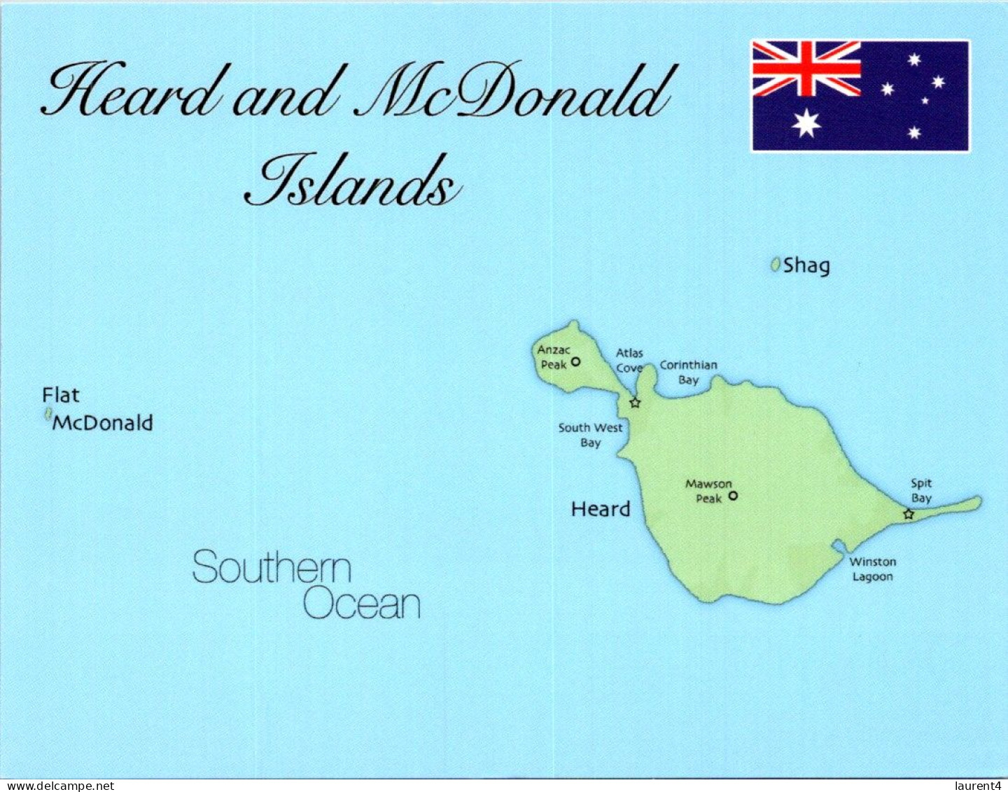 20-1-2024 (1 X 3) Flags & Map - 2 Postcards - Australia & AAT Islands - Sonstige & Ohne Zuordnung