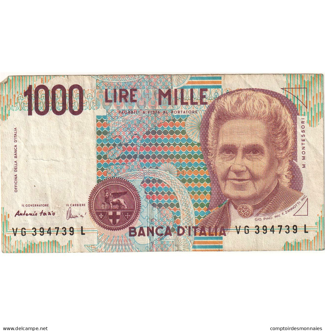 Billet, Italie, 1000 Lire, 1990, 1990-10-03, KM:114b, TTB - 1000 Liras