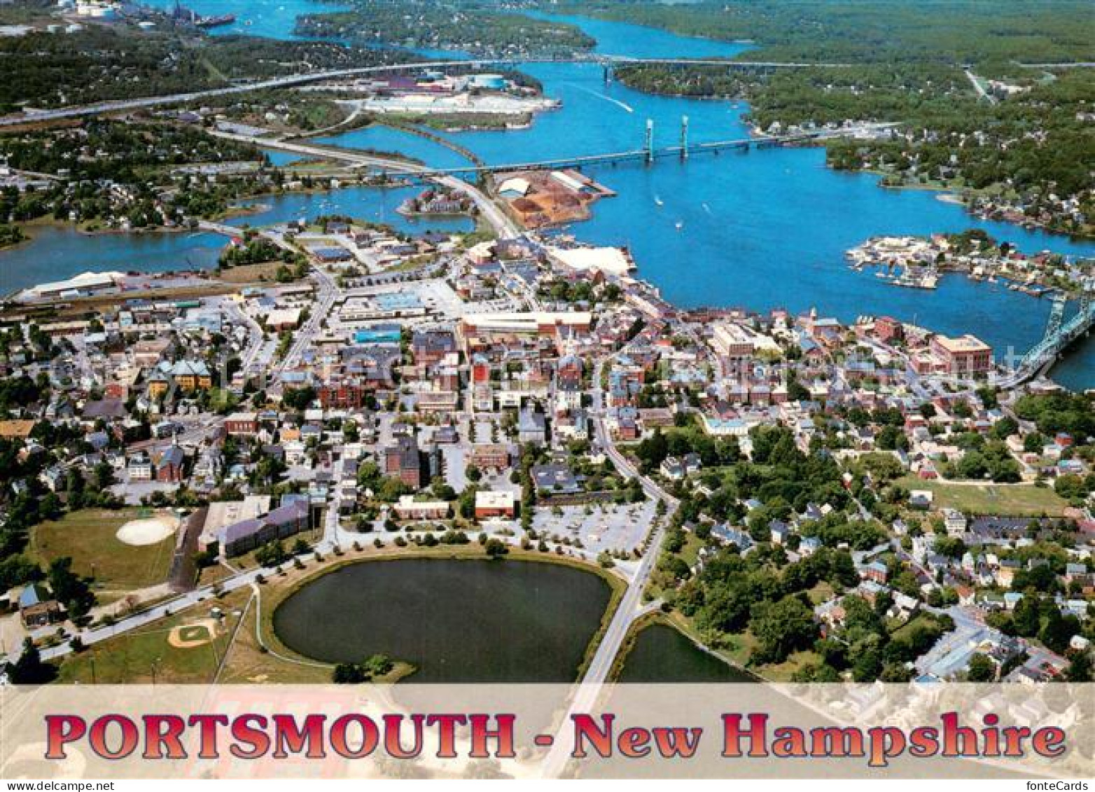 73744445 Portsmouth_New_Hampshire Fliegeraufnahme Downtown - Sonstige & Ohne Zuordnung