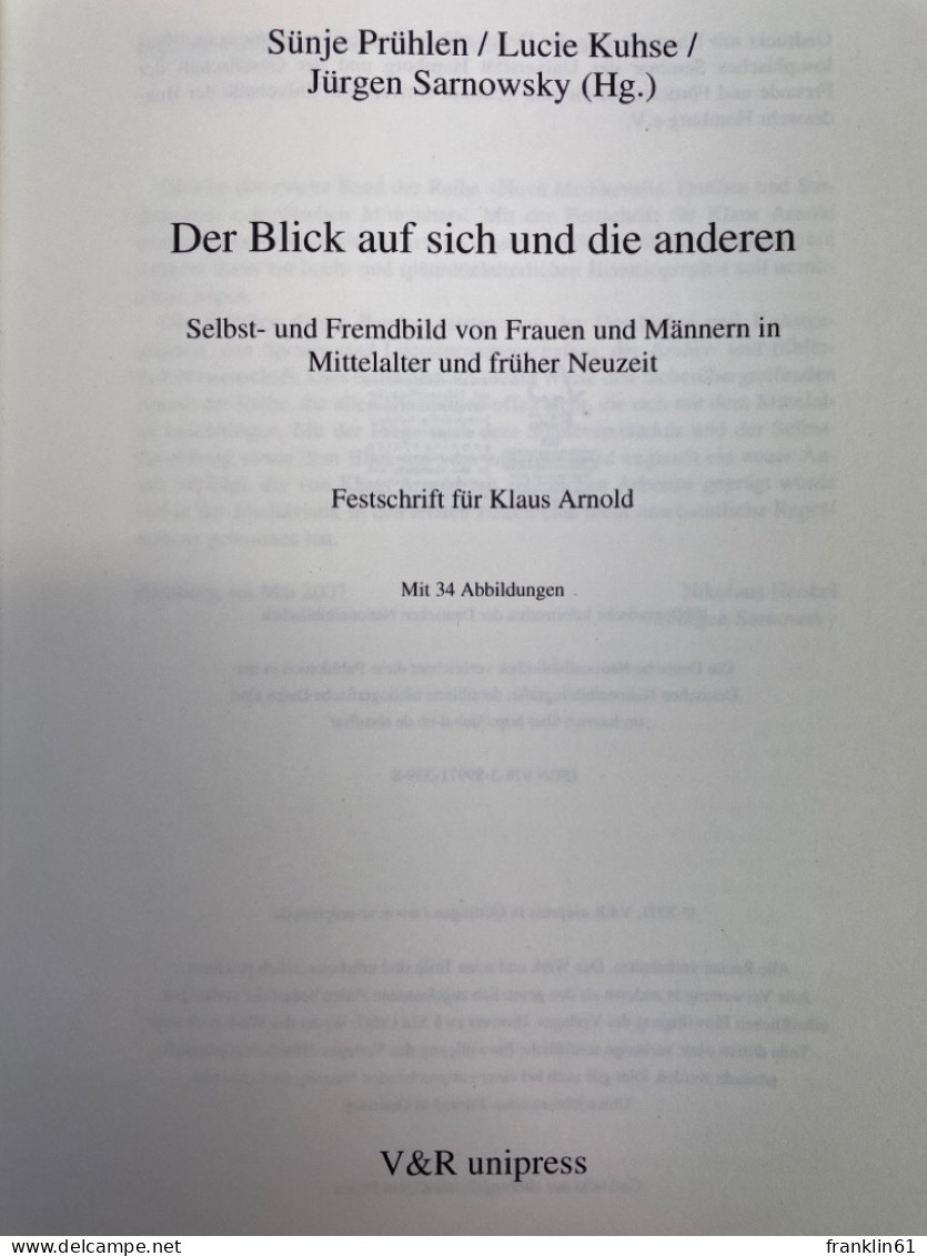 Der Blick Auf Sich Und Die Anderen : Selbst- Und Fremdbild Von Frauen Und Männern In Mittelalter Und Früher - 4. 1789-1914