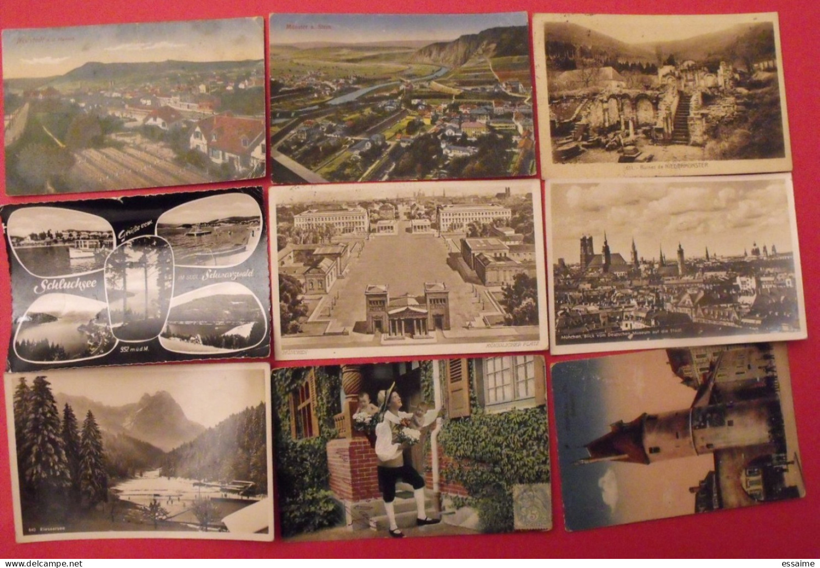 Lot De 9 Cartes Postales. Allemagne. Riessersee Niedermunster München Schluchsee Munster Neustadt - Collections & Lots