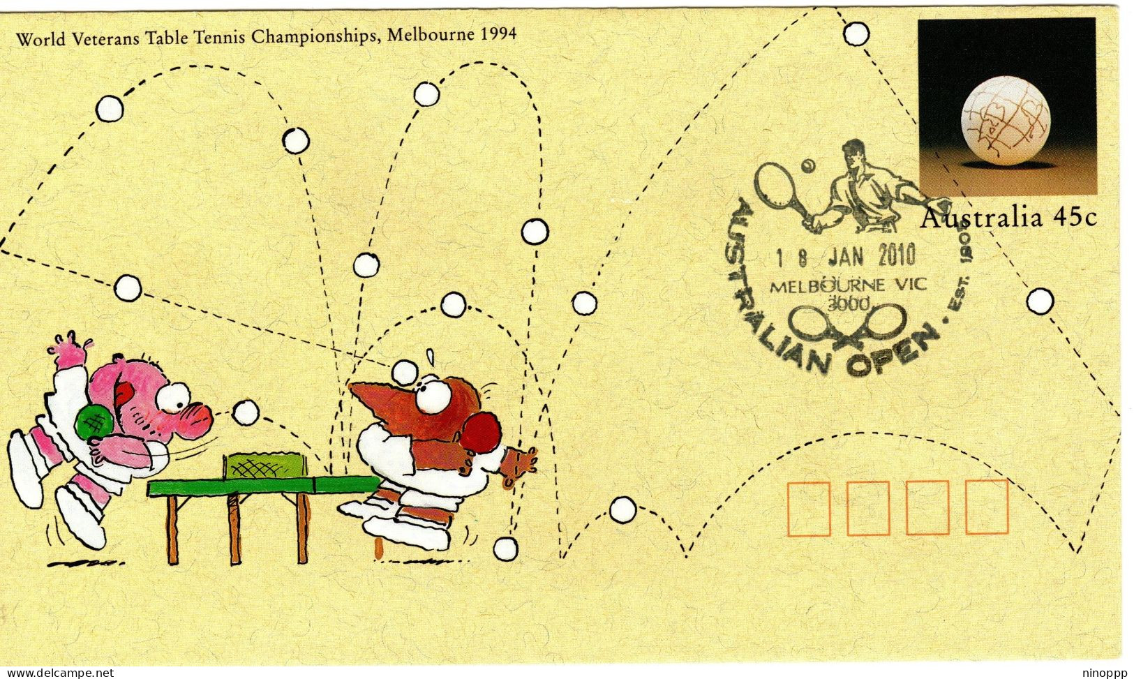 Australia 2010 Australian Open,date 18 Jan,souvenir Cover - Postmark Collection