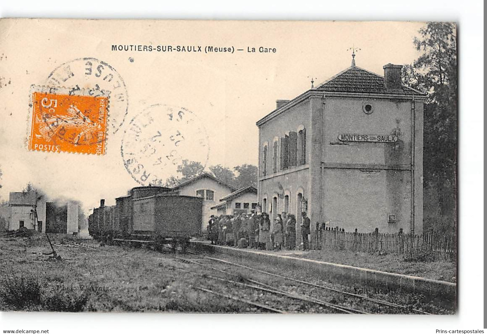 CPA 55 Montiers Sur Saulx La Gare Et Le Train Tramway - Montiers Sur Saulx