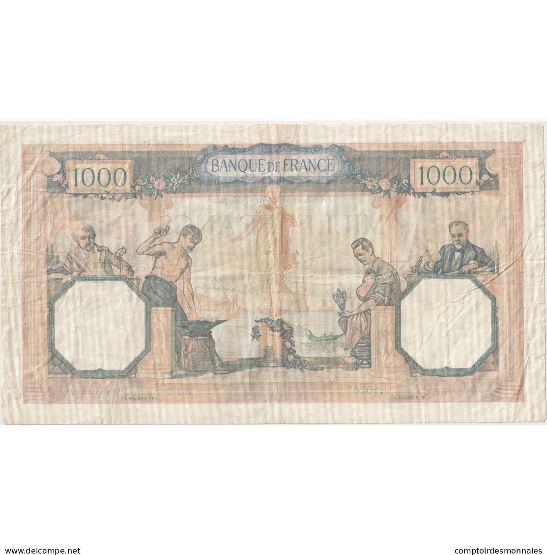 France, 1000 Francs, 1940, J.10247 317, SUP+, Fayette:38.50, KM:90c - 1 000 F 1927-1940 ''Cérès Et Mercure''