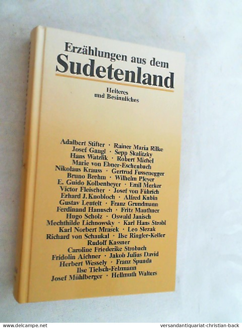 Erzählungen Aus Dem Sudetenland : Heiteres U. Besinnl. - Autres & Non Classés