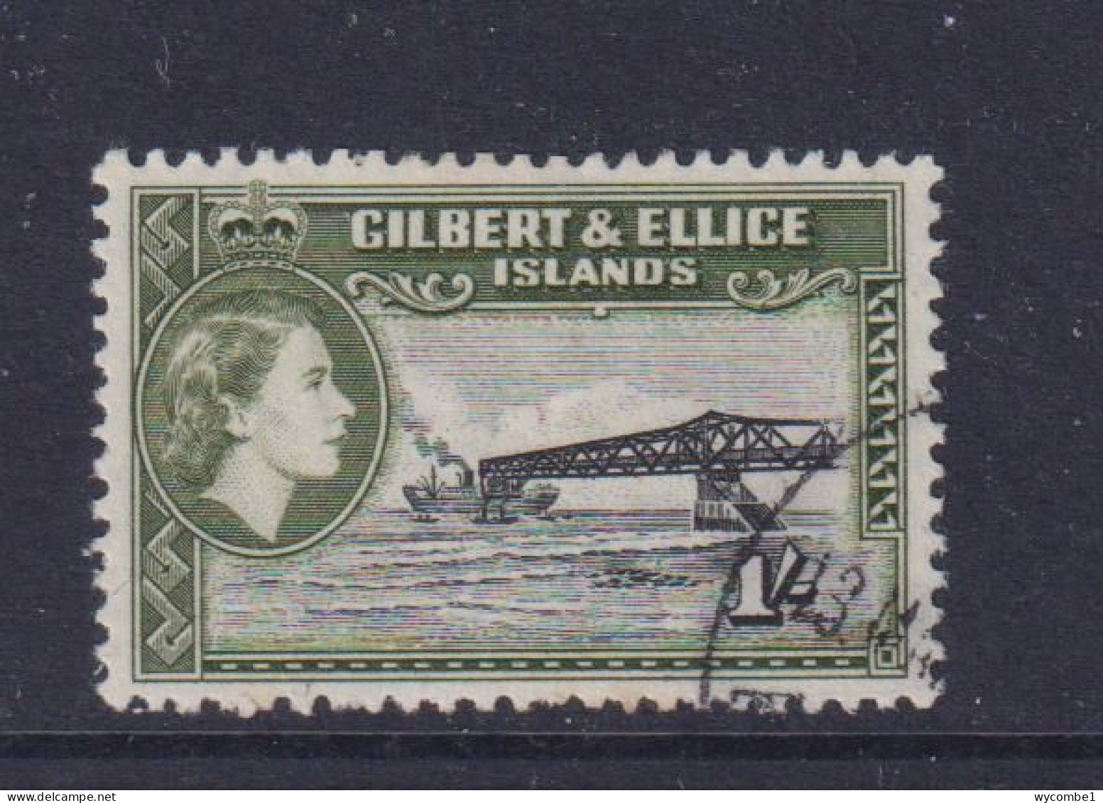 GILBERT AND ELLICE ISLANDS  - 1956-62 Elizabeth II 1s Used As Scan - Gilbert- Und Ellice-Inseln (...-1979)