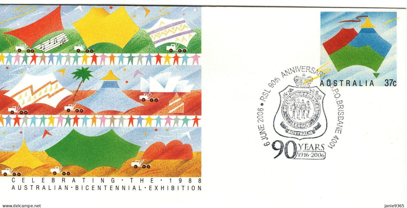 Australia 2006  RSL 90 Anniversary,Brisbane Postmark, Souvenir Cover - Lettres & Documents