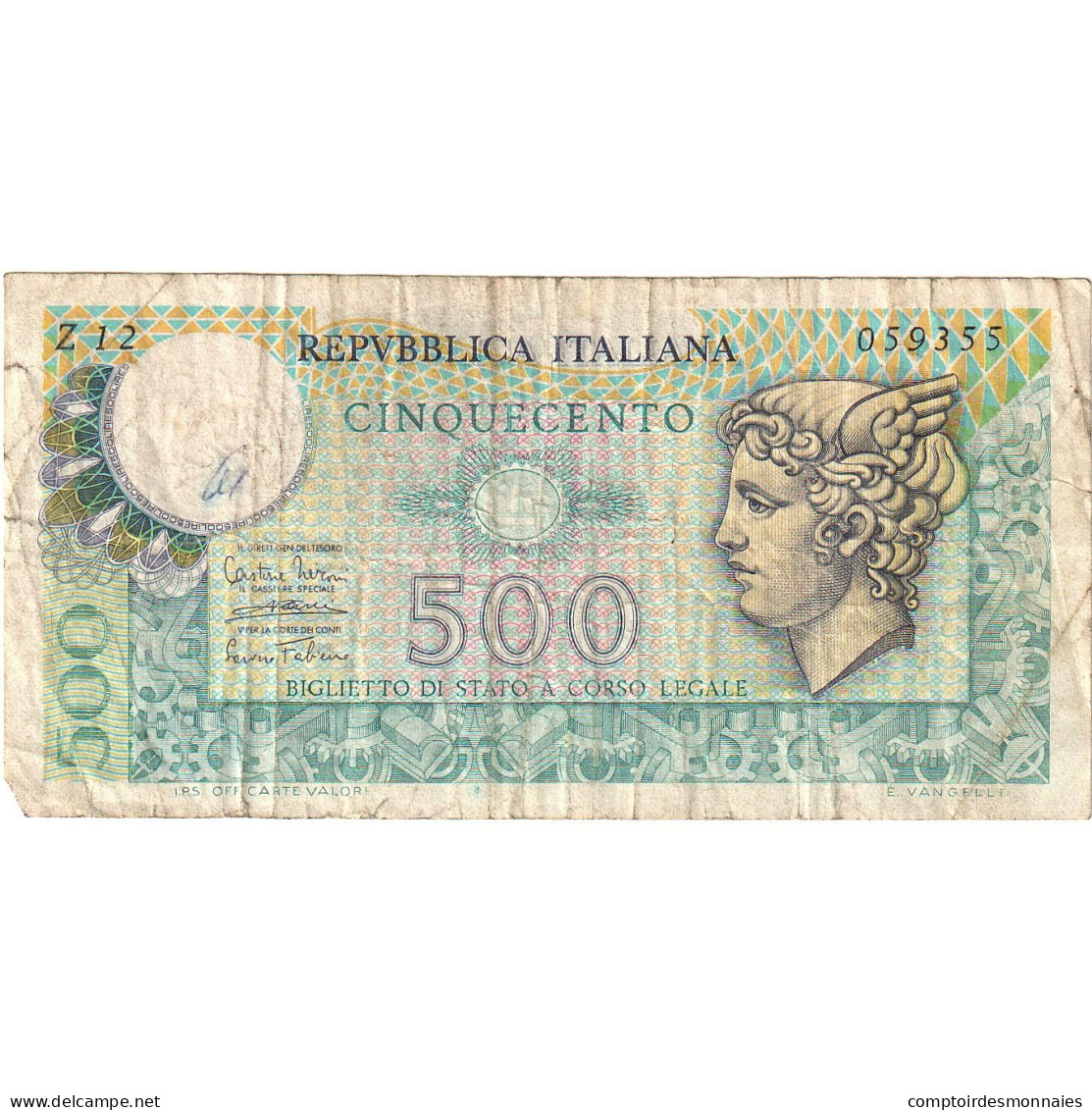 Italie, 500 Lire, 1974, 1974-02-14, KM:94, AB - 500 Lire