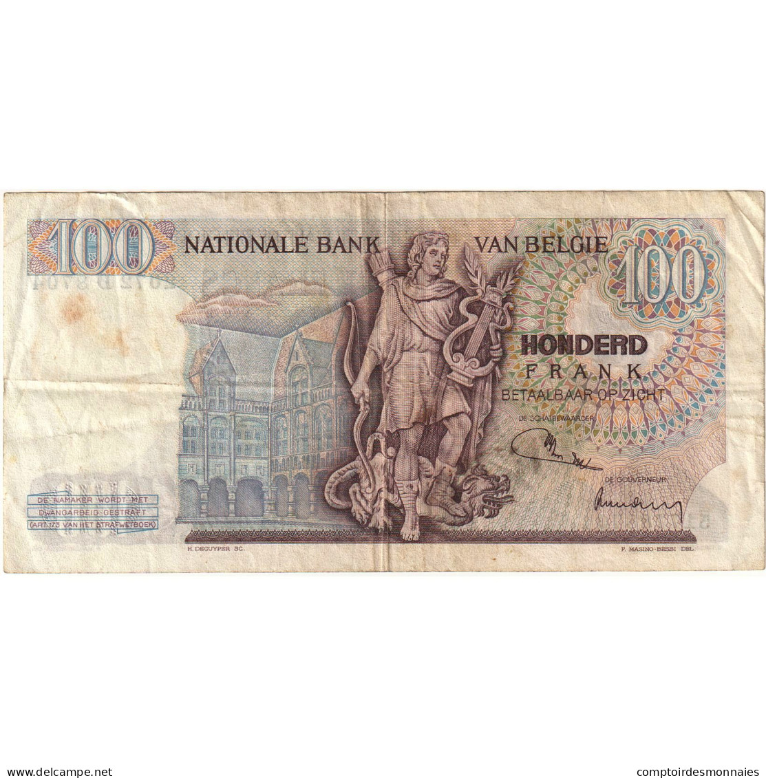 Belgique, 100 Francs, 1974-02-21, KM:134b, TTB - 100 Francs