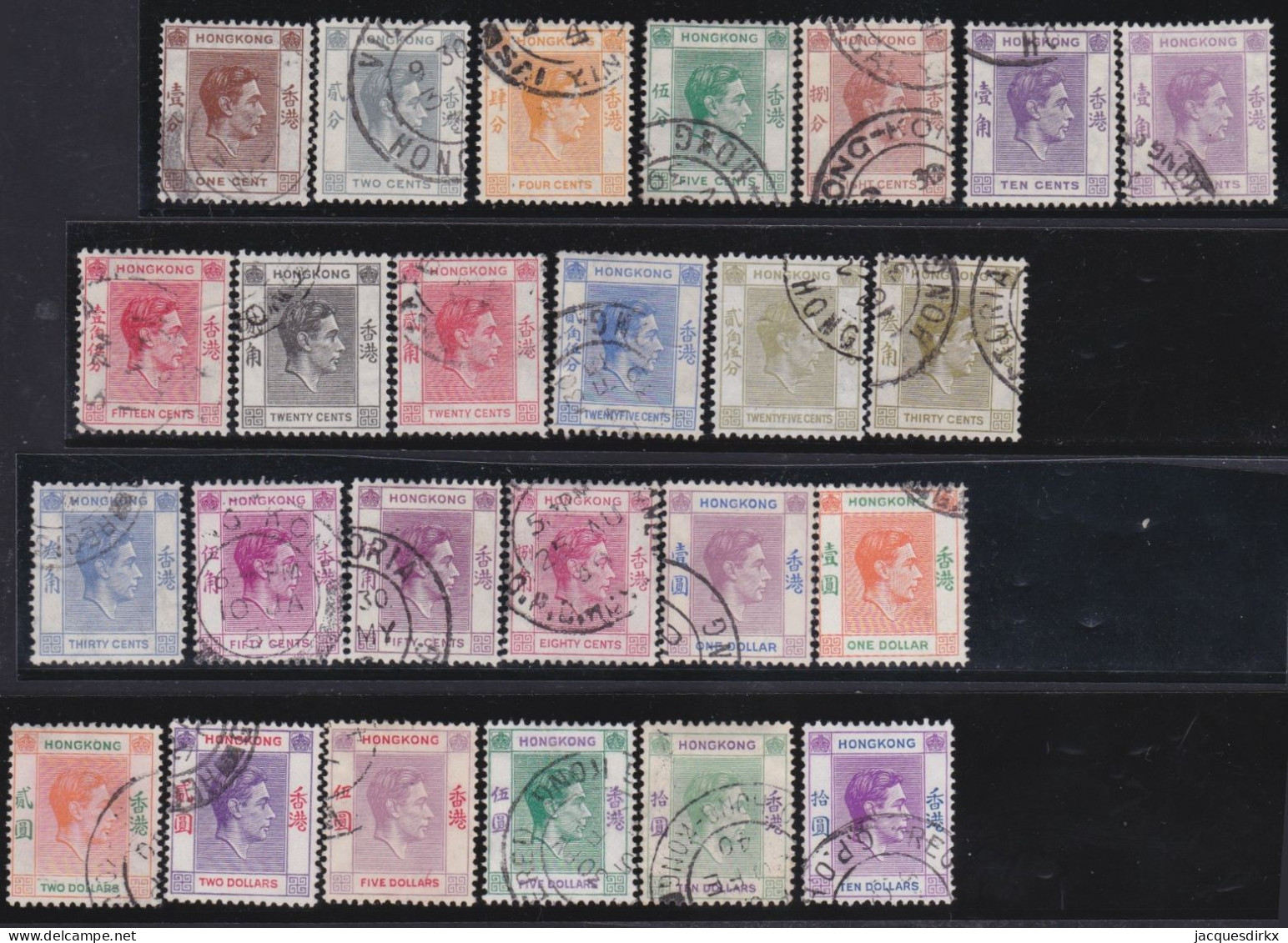 Hong Kong        .   SG    .  140/162    .    O      .   Cancelled - Oblitérés