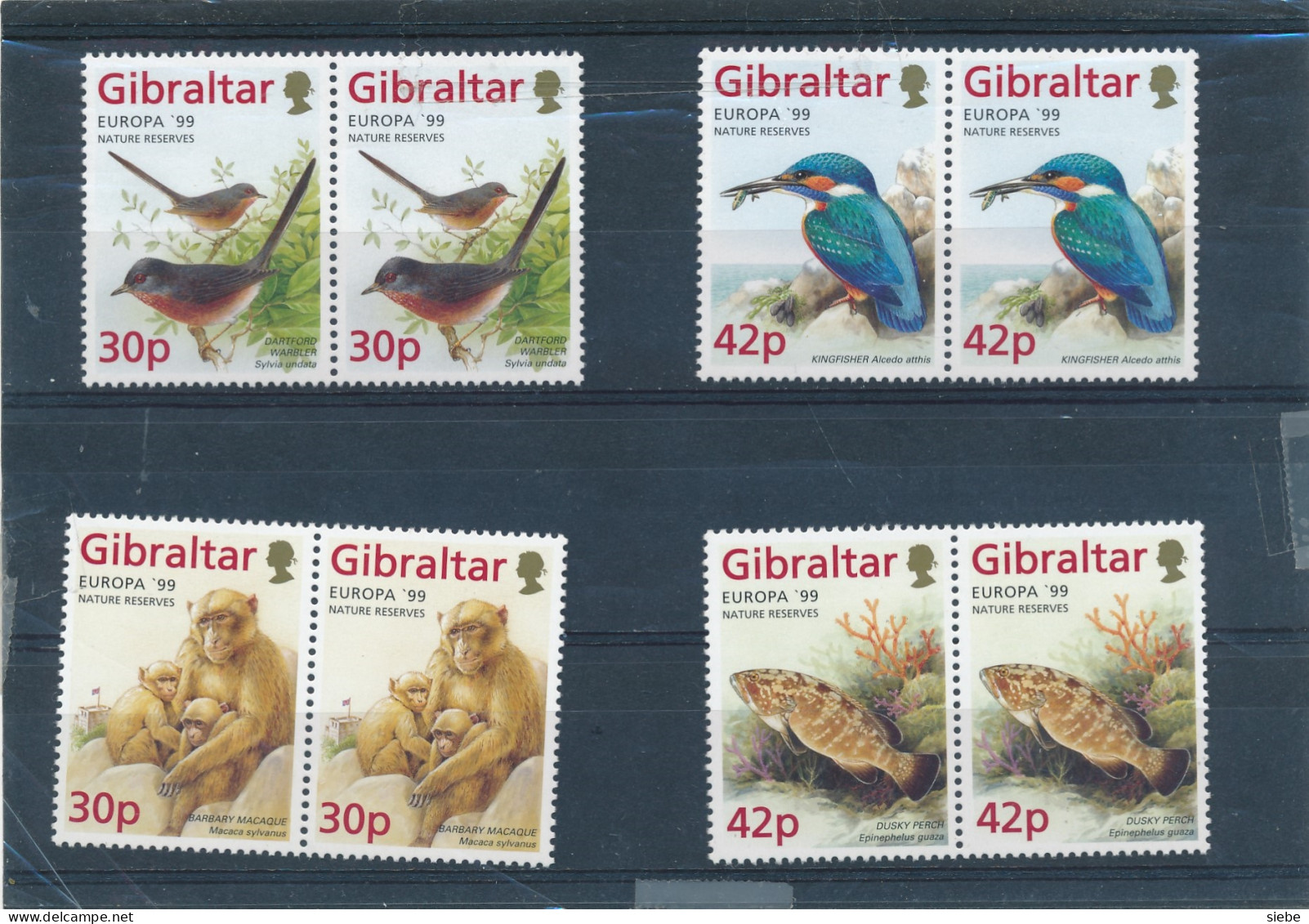 Gibraltar – Europa 1999 – Birds, Colibri, Fisch, Monkey - MNH - Segler & Kolibris