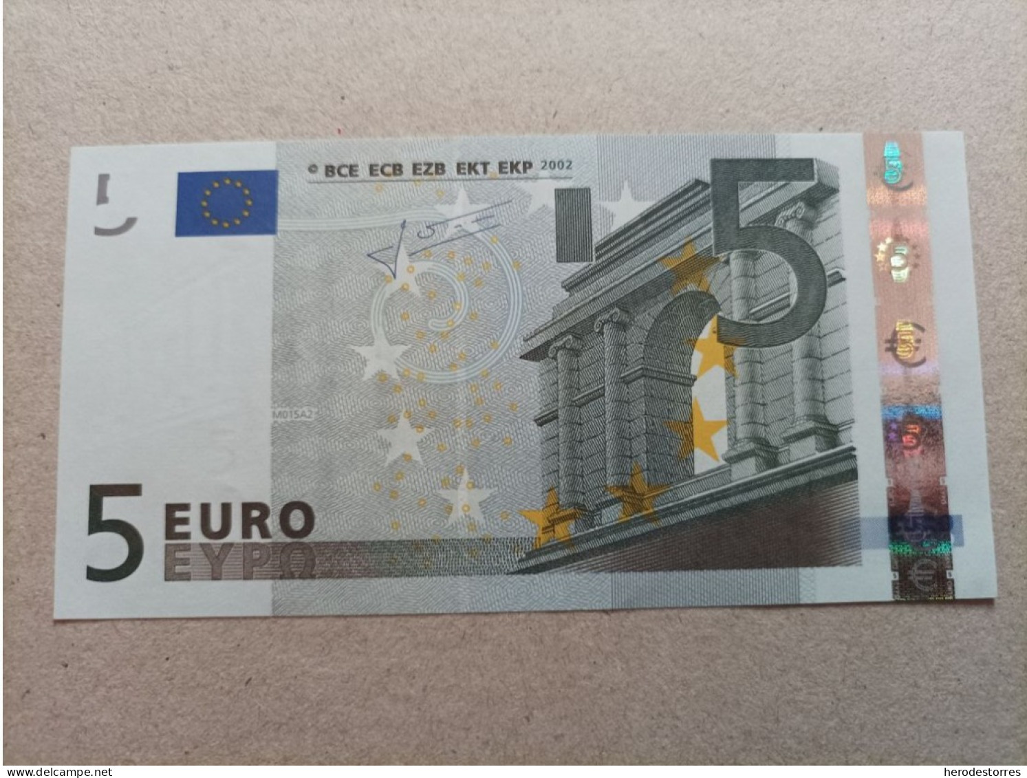 5 Euros De La Segunda Firma Trichet Plancha M015A, V De España, UNC - 5 Euro