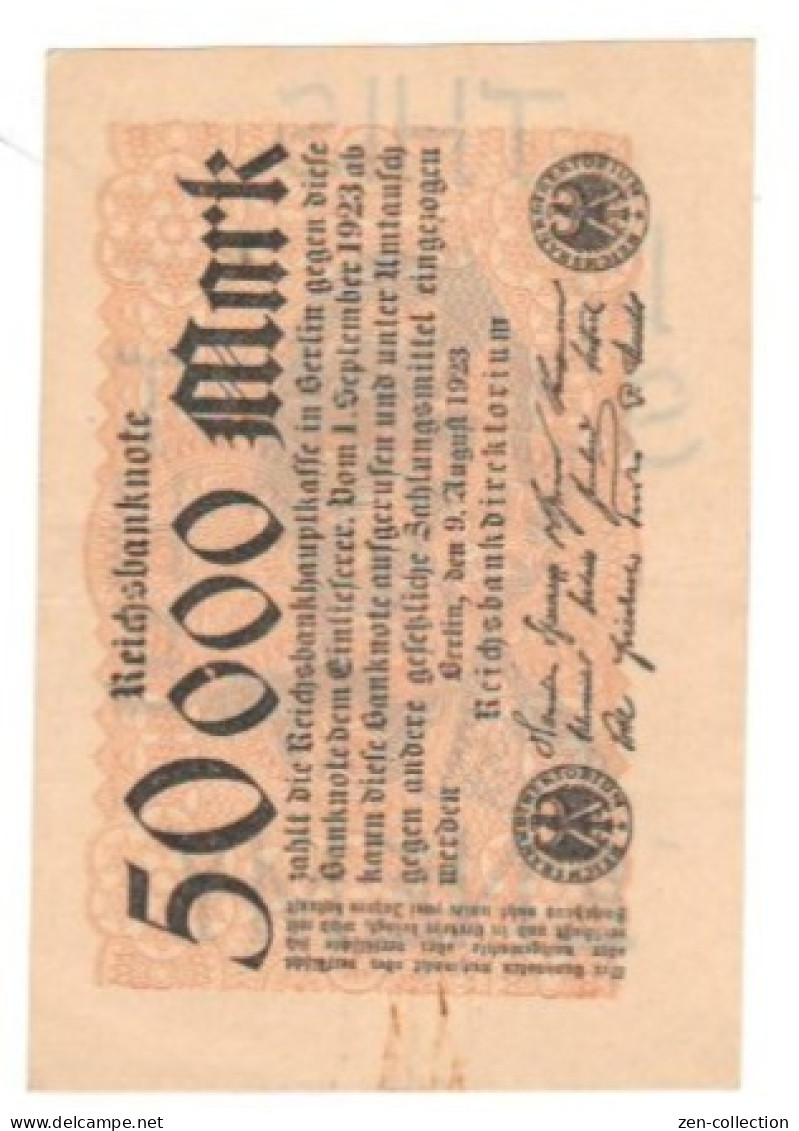 Anti-Hitler Propaganda FANTASY Ovpt On Genuine 1923 No Serial Number, Small 4 X 2.75 Inches, VF - Devise De La Confédération (1861-1864)