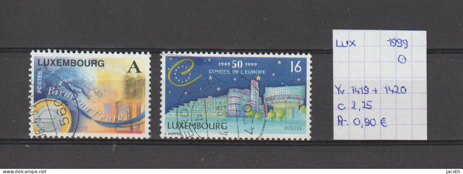 (TJ) Luxembourg 1999 - YT 1419 + 1420 (gest./obl./used) - Gebraucht