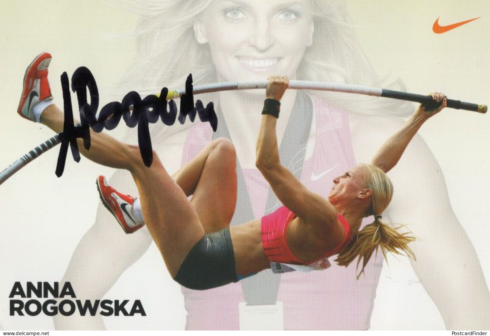 Anna Rogowska Polish Olympics Pole Vault Athlete Hand Signed Photo - Sportief