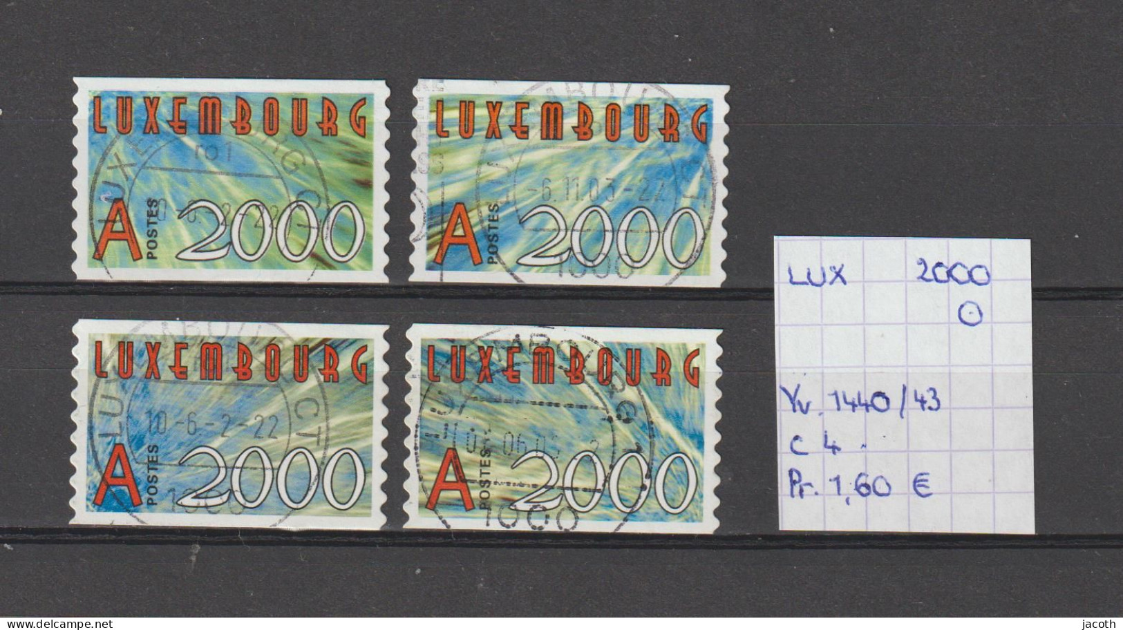 (TJ) Luxembourg 2000 - YT 1440/43 (gest./obl./used) - Gebraucht