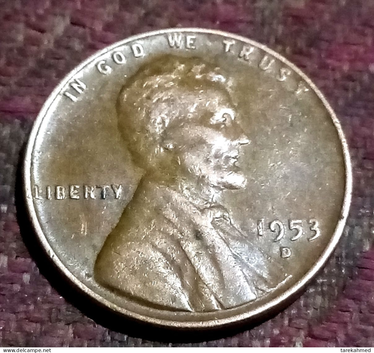 LINCOLN WHEAT PENNY 1953-D, Double Die & Deformity L IN LIBERTY ON Rim. Gomaa - 1909-1958: Lincoln, Wheat Ears Reverse