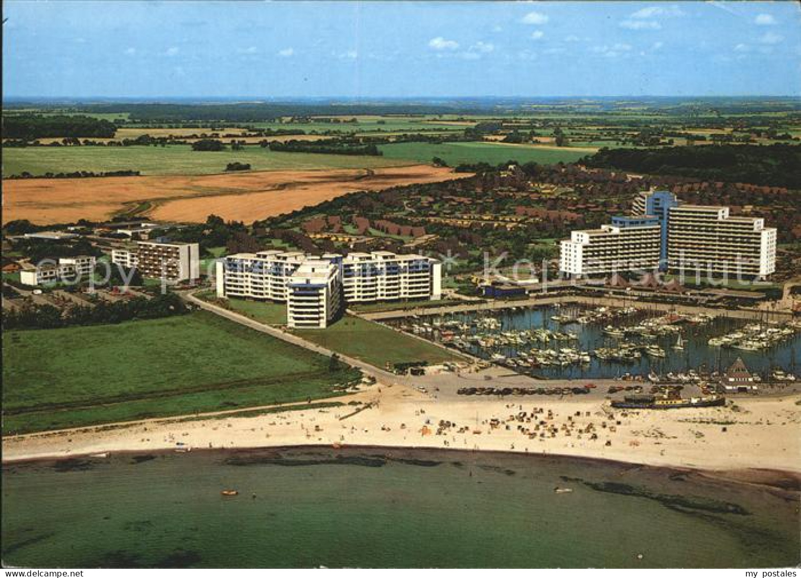 72063176 Damp Fliegeraufnahme Mit Strand Und Hafen Damp - Damp