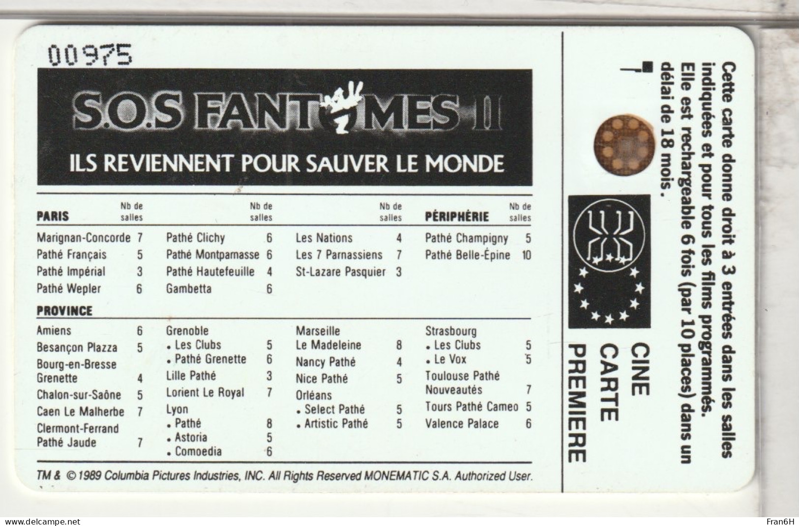 CINÉCARTE  - - Movie Cards