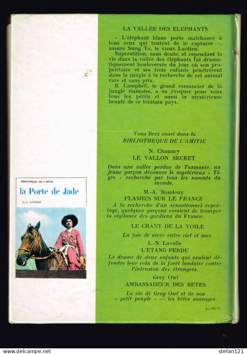 La Vallée Des éléphants - R. Campbell - 1960 - 188 Pages 19,6 X 14,5 Cm - Bibliothèque De L'Amitié