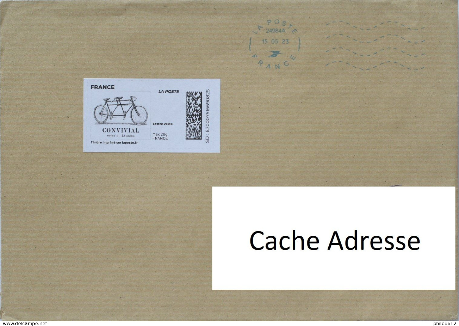 Timbre En Ligne Convivial Série N°4 - Le Tandem - 2023 - Druckbare Briefmarken (Montimbrenligne)