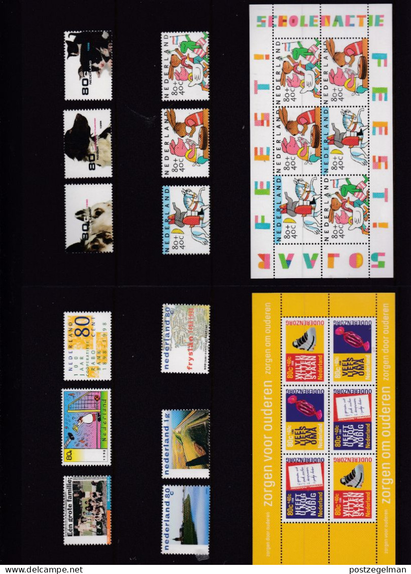 NEDERLAND, 1998, Mint Stamps/sheets Yearset, Official Presentation Pack ,NVPH Nrs. 1746/1807 - Komplette Jahrgänge