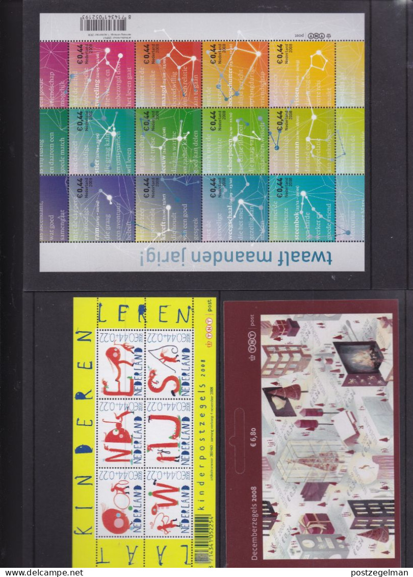 NEDERLAND, 2008, Mint Stamps/sheets Yearset, Official Presentation Pack ,NVPH Nrs. 2550/2619 - Komplette Jahrgänge